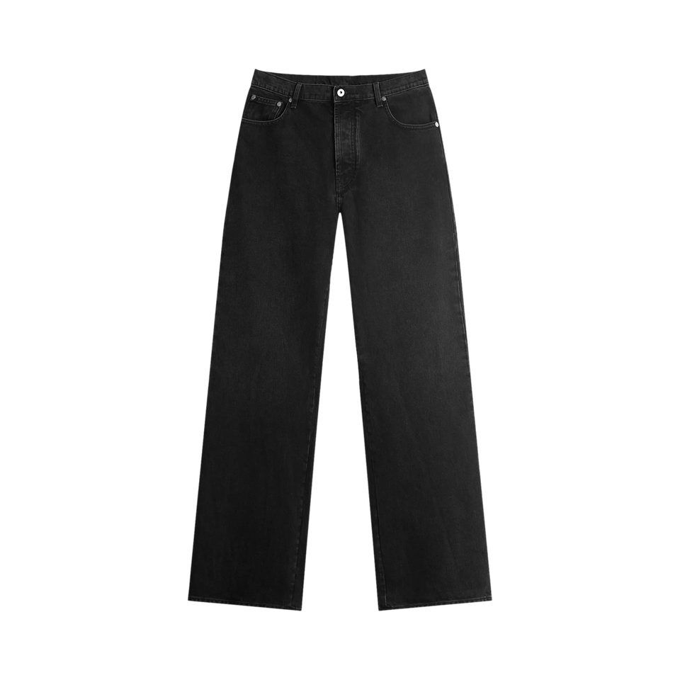 Off-White Diagonal Outline Relaxed Jeans Vintage Black