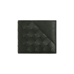 Bottega Veneta Leather Wallet Dark Green/Silver