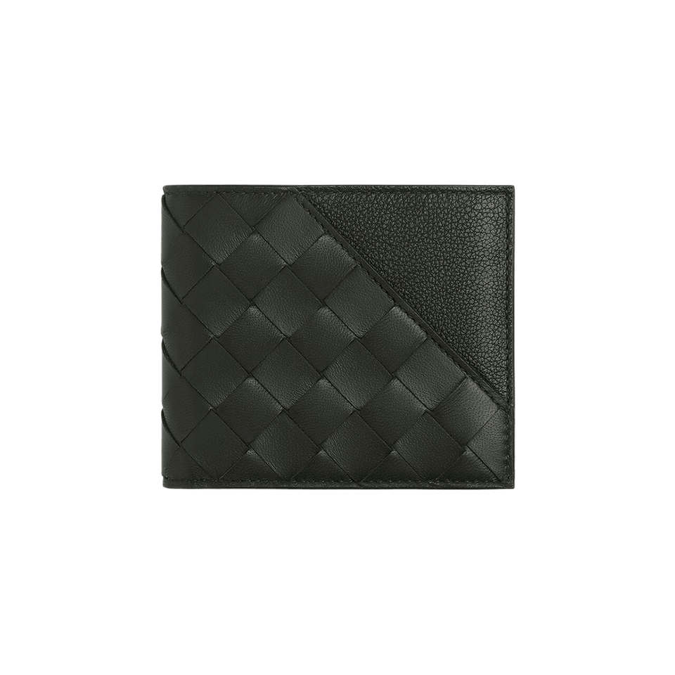 Bottega Veneta Leather Wallet Dark Green/Silver