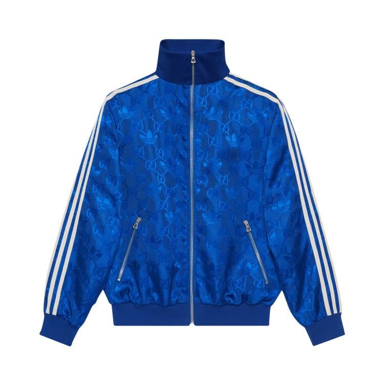 Gucci x adidas GG Trefoil Jacquard Jacket Cobalt Blue