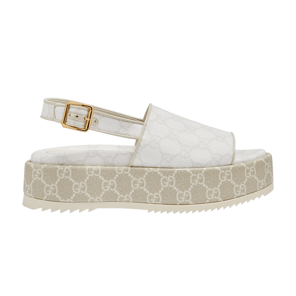 Gucci Wmns Platform GG Sandal 'White Beige'