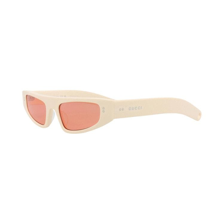 Gucci Cat Eye-Frame Recycled Acetate Sunglasses Ivory Red