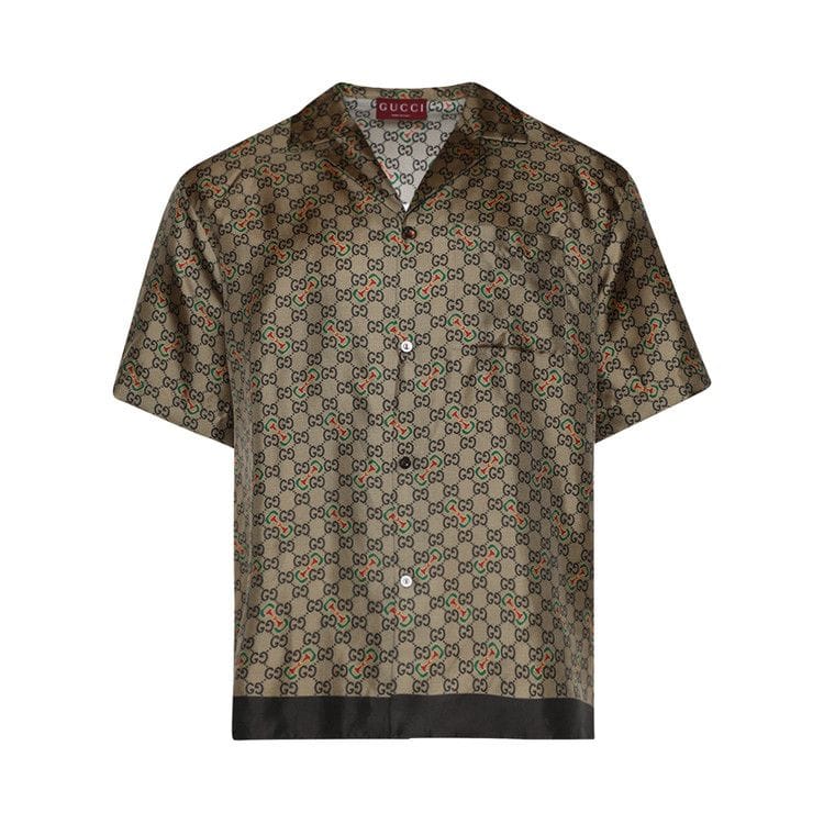 Gucci Monogram Vacation Shirt Green/Gold