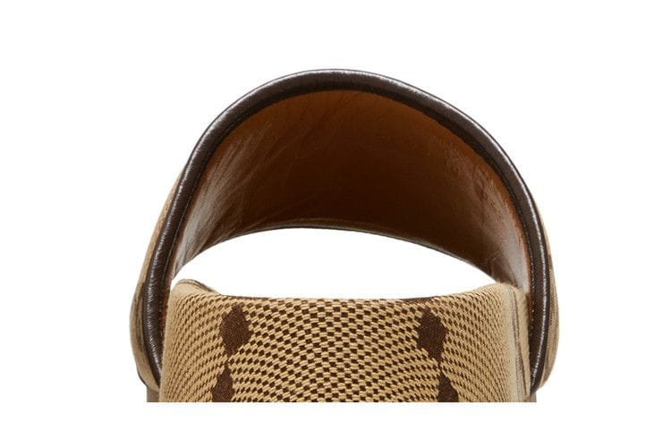 Gucci GG Canvas Slide Sandal Camel Monogram