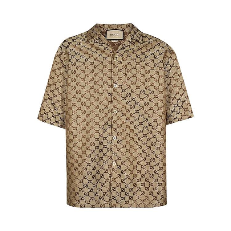 Gucci GG Linen Shirt Camel/Ebony