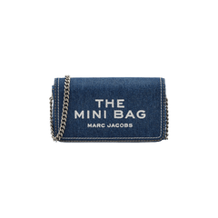 Marc Jacobs Mini Denim Chain Items SLG Bag Dark Wash
