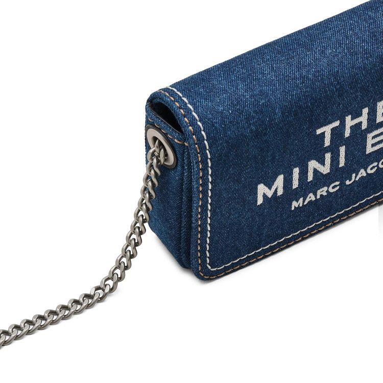 Marc Jacobs Mini Denim Chain Items SLG Bag Dark Wash