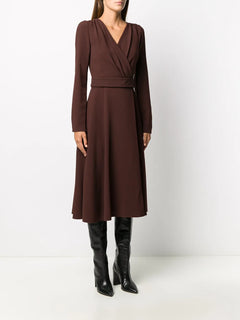 belted longuette dress