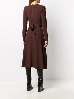 belted longuette dress