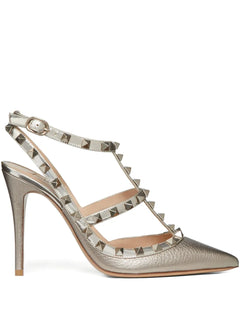 100mm Rockstud metallic pumps
