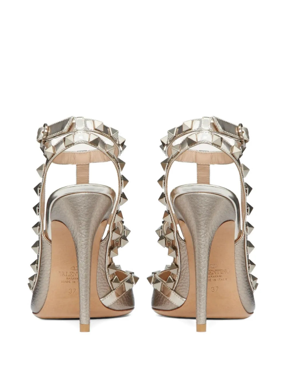 100mm Rockstud metallic pumps
