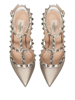 100mm Rockstud metallic pumps