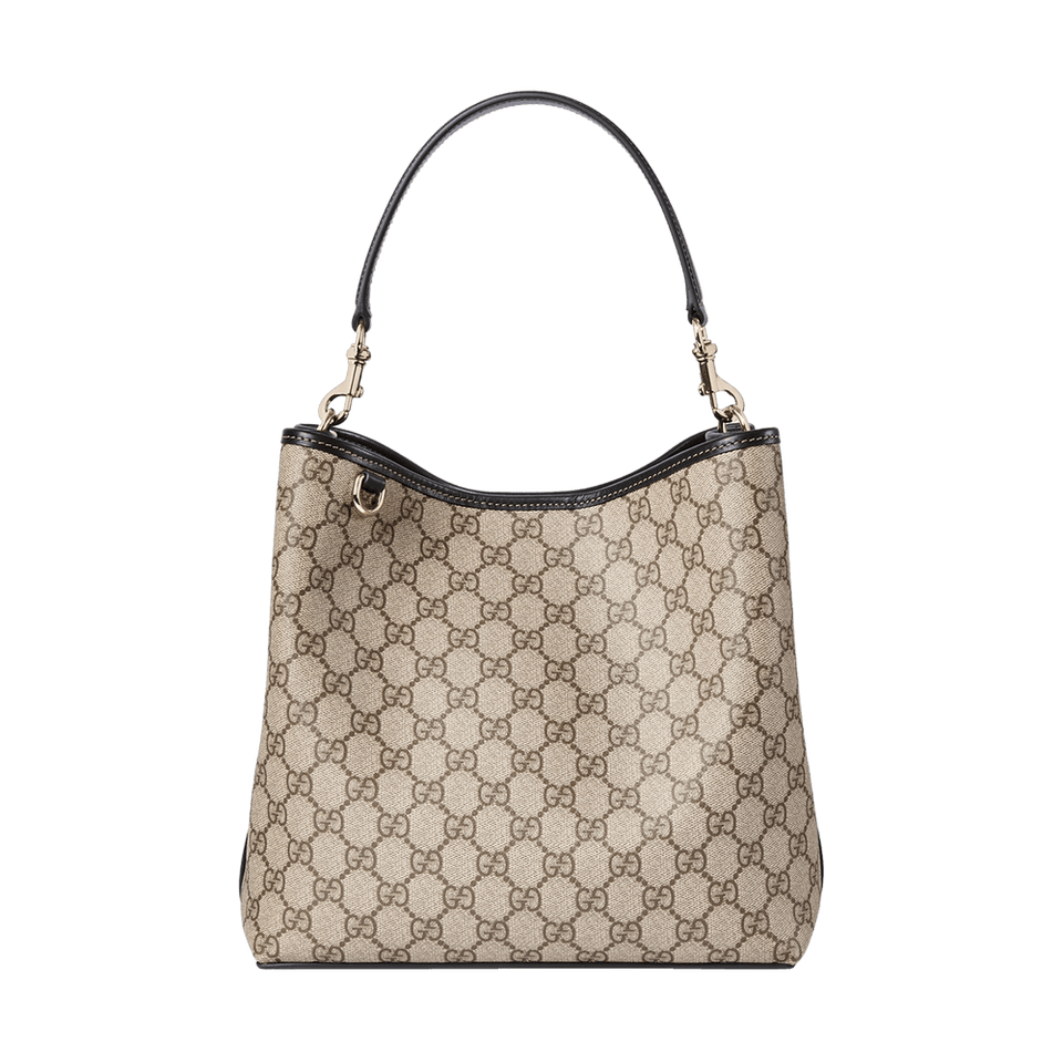 Gucci Emblem Small Shoulder Bag Beige
