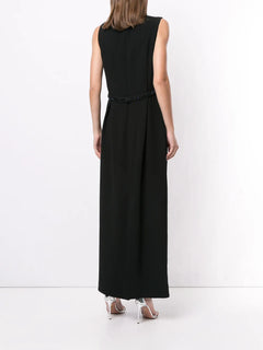 V-neck long dress