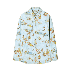 Off-White Fresco-Print Denim Shirt Multicolor