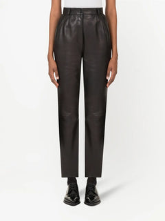dar-detail plongé leather trousers