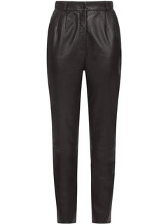dar-detail plongé leather trousers