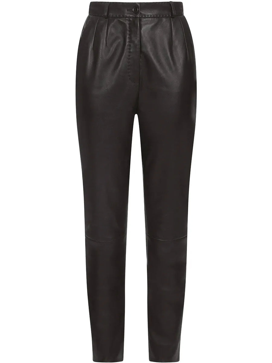 dar-detail plongé leather trousers
