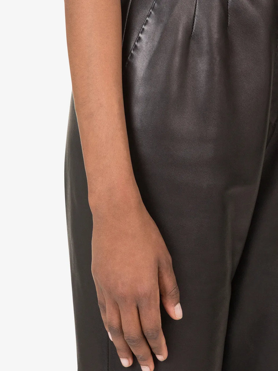 dar-detail plongé leather trousers