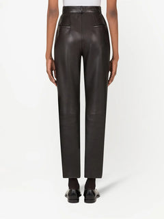 dar-detail plongé leather trousers