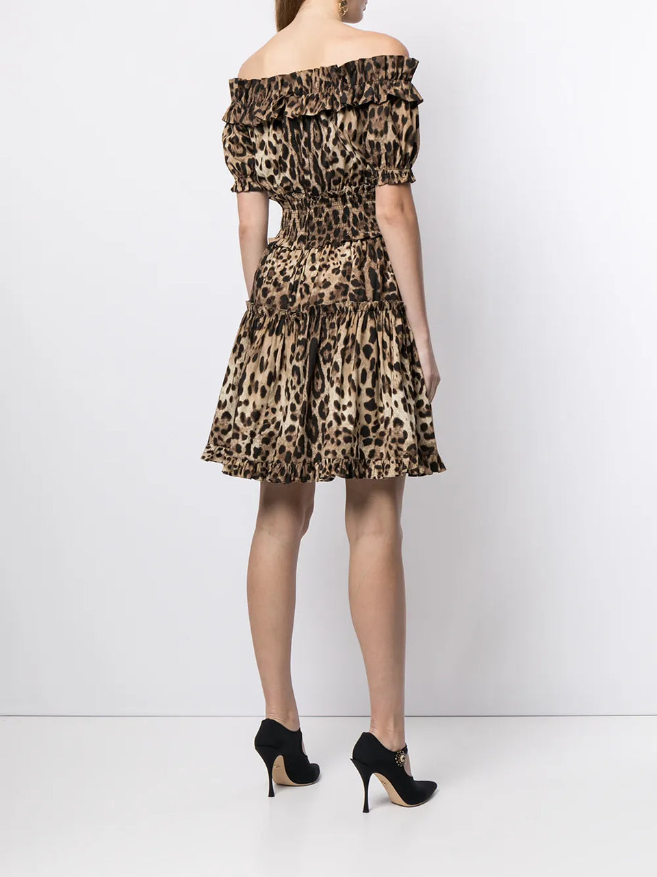 leopard-print short dress