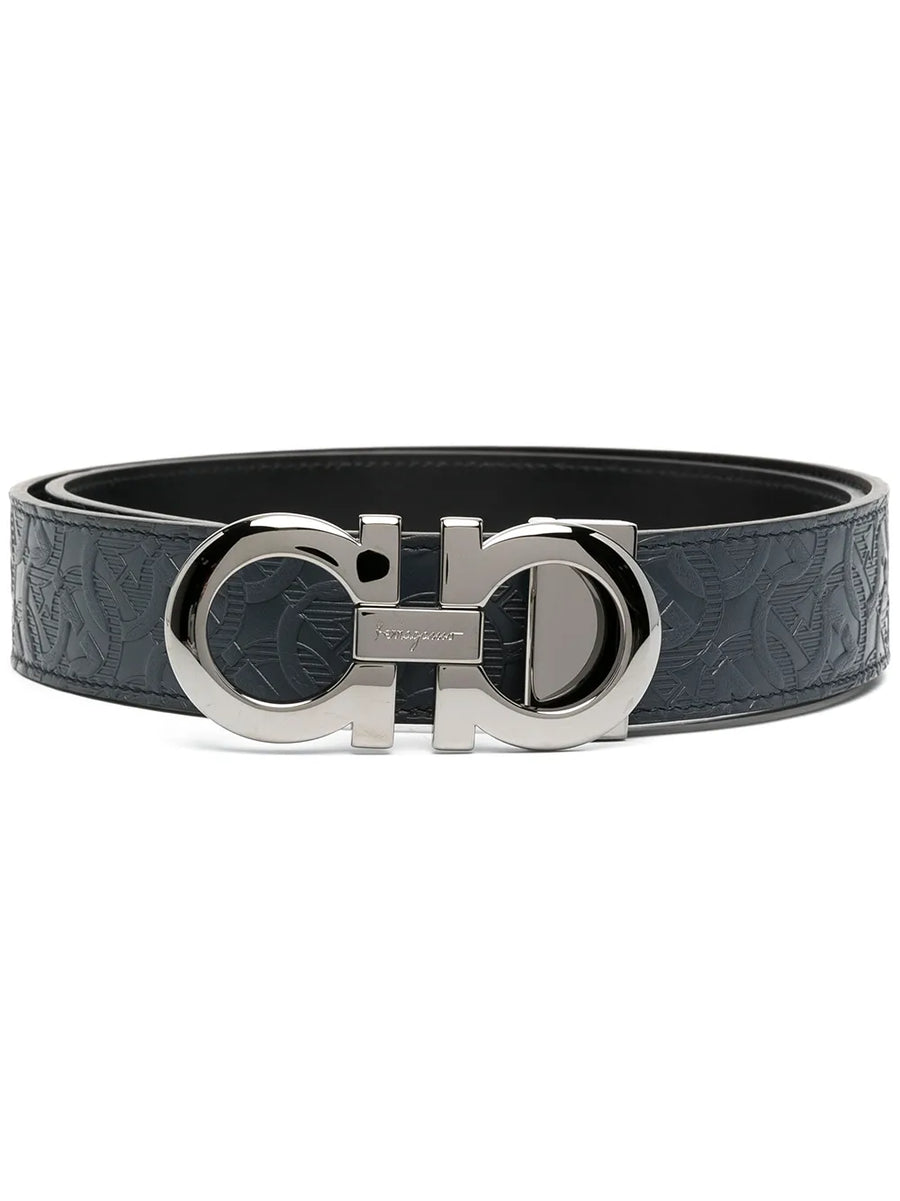 reversible Gancini buckle belt