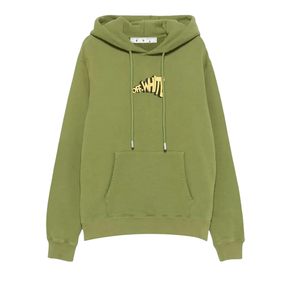 Off-White Arrows Print Hoodie Green