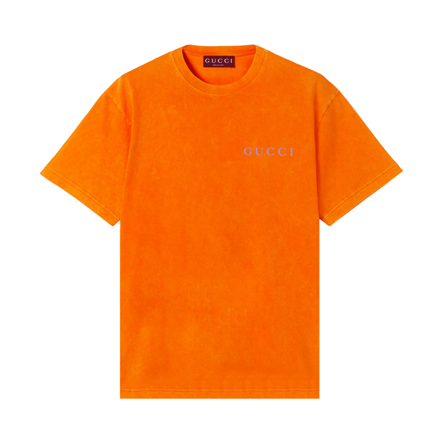 Gucci Printed Jersey T-Shirt Orange
