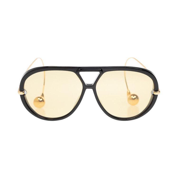 Bottega Veneta Aviator Sunglasses Black/Gold/Yellow