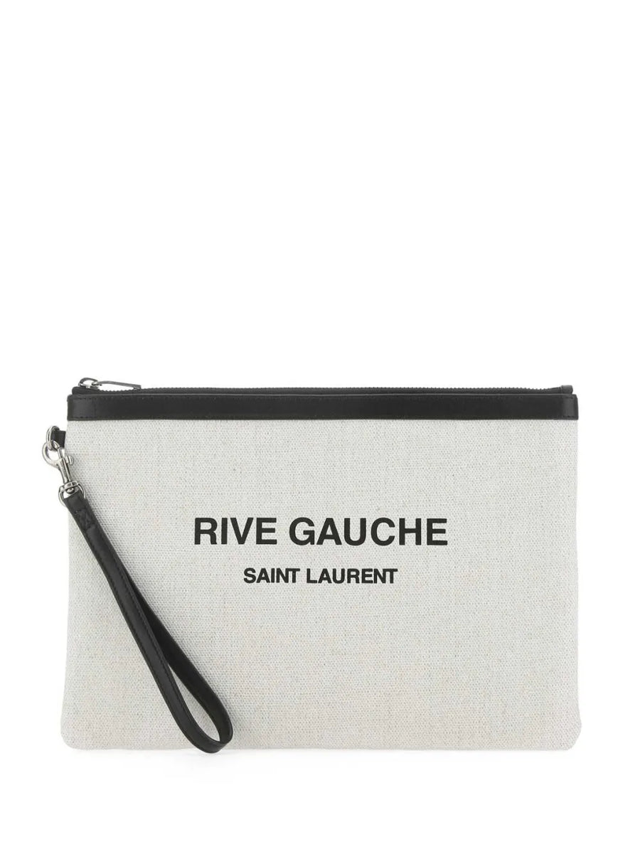 logo-print clutch