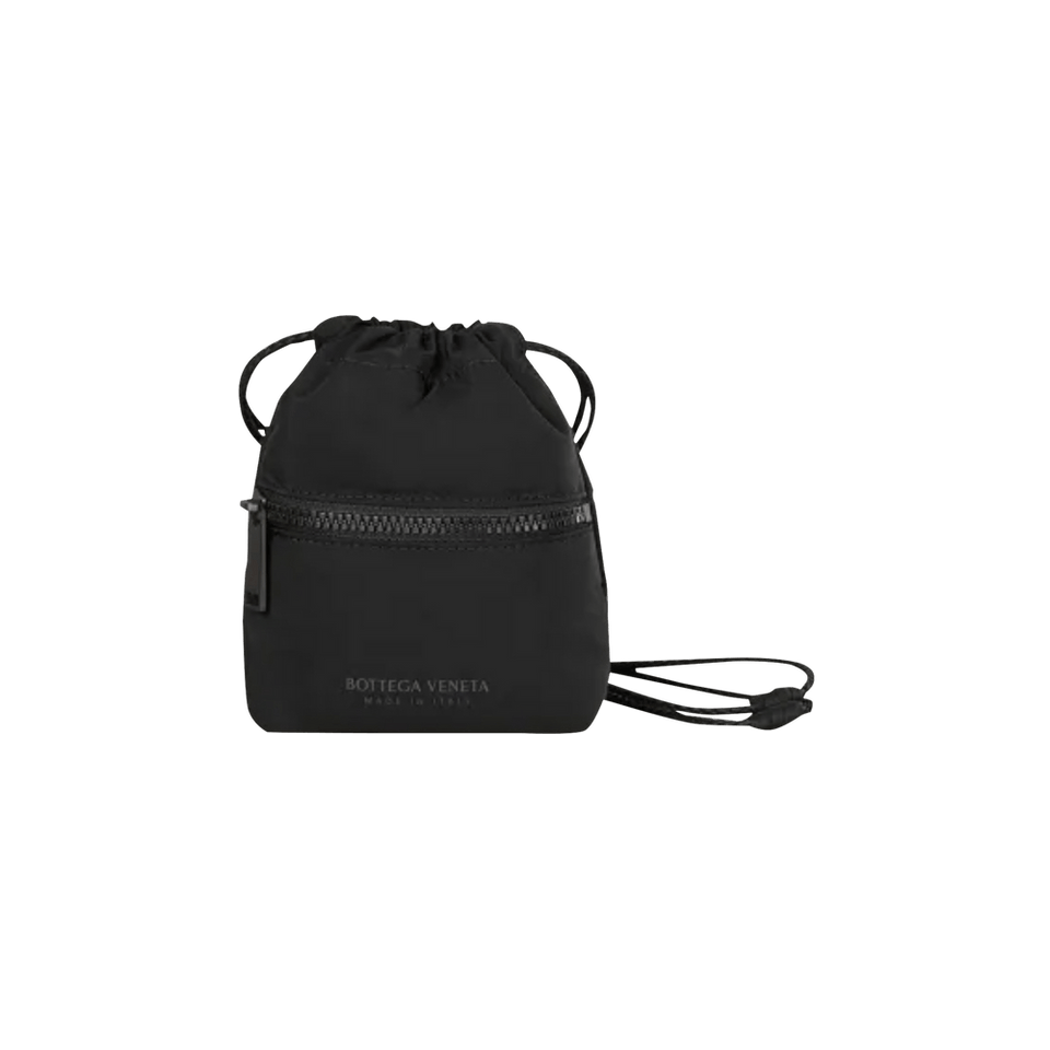Bottega Veneta Lightweight Paper Nylon Multifunctional Storage Bag Black
