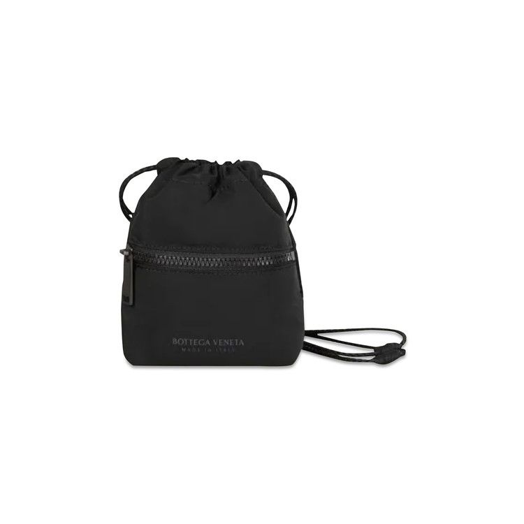 Bottega Veneta Lightweight Paper Nylon Multifunctional Storage Bag Black