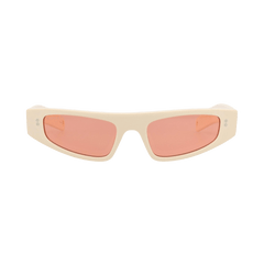 Gucci Cat Eye-Frame Recycled Acetate Sunglasses Ivory Red