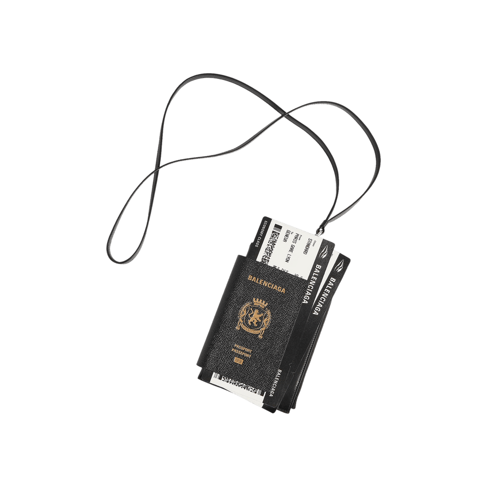 Balenciaga Passport Phone Holder Black