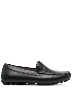 embossed-Gancini loafers