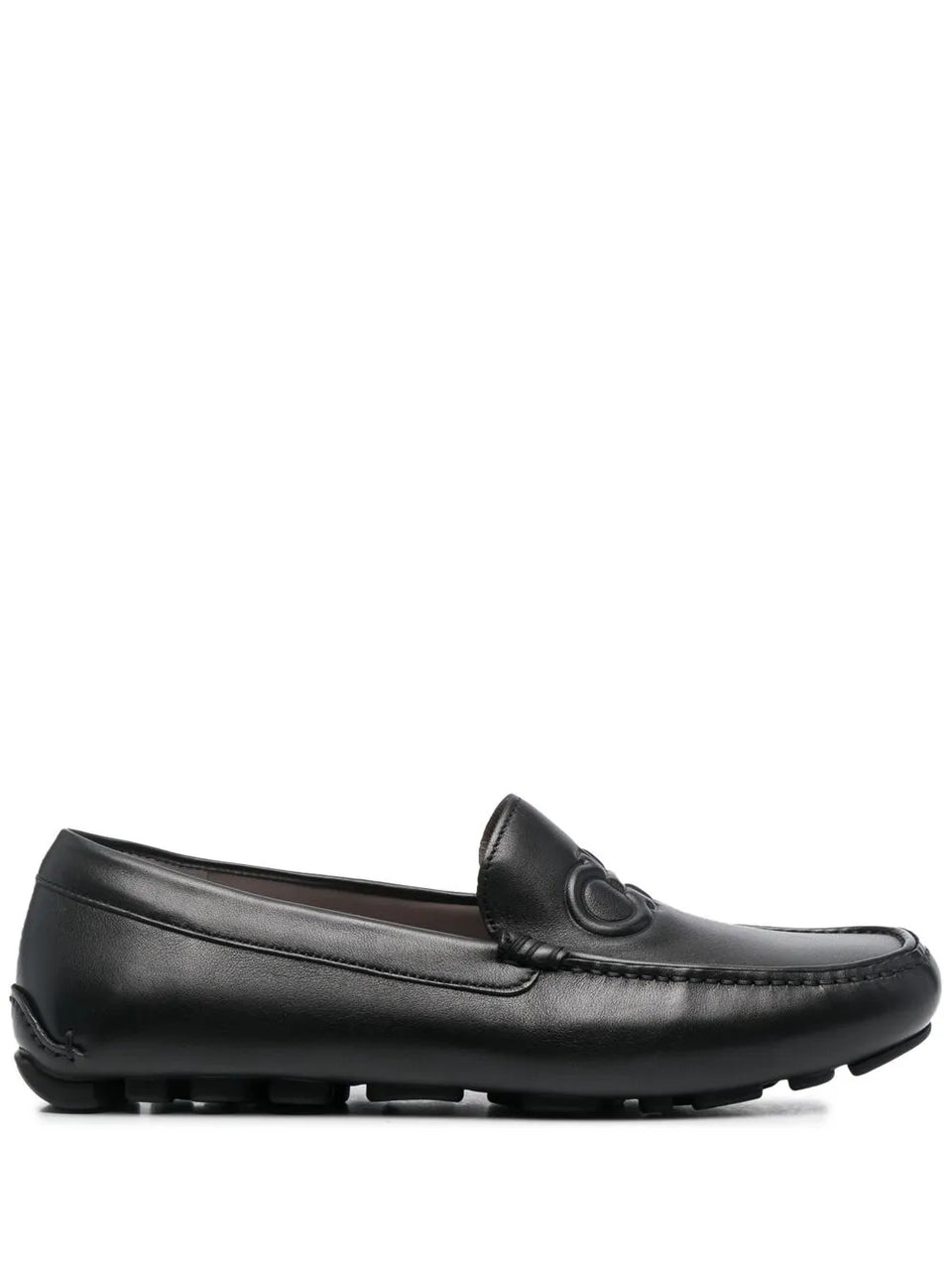 embossed-Gancini loafers