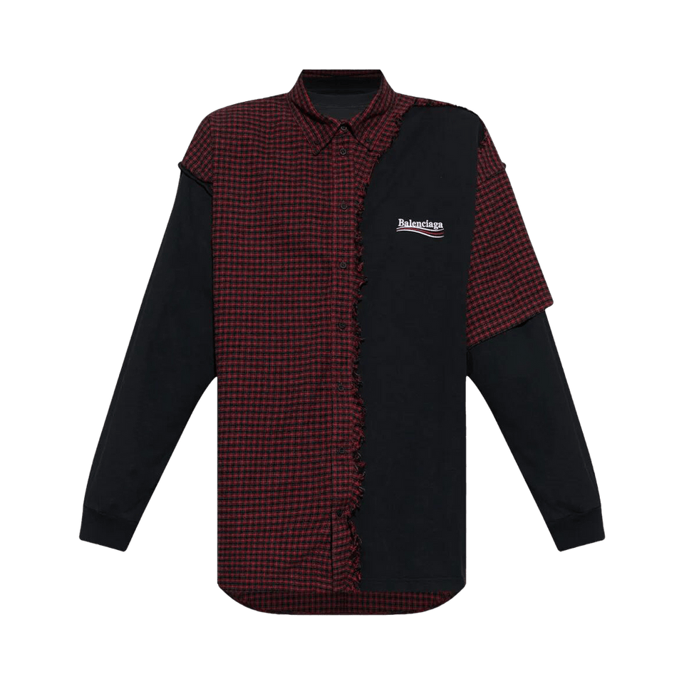 Balenciaga Patched Shirt Red
