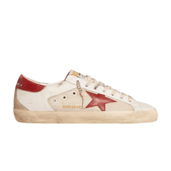 Golden Goose Superstar White Red Mesh