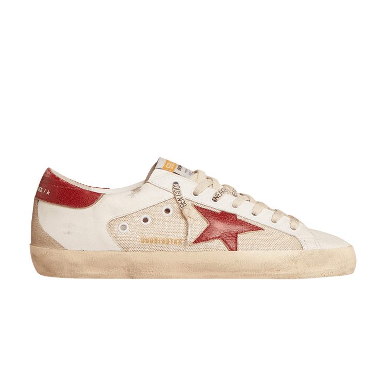 Golden Goose Superstar White Red Mesh