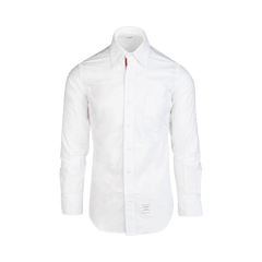 Thom Browne Classic Oxford Shirt With Grosgrain Placket White