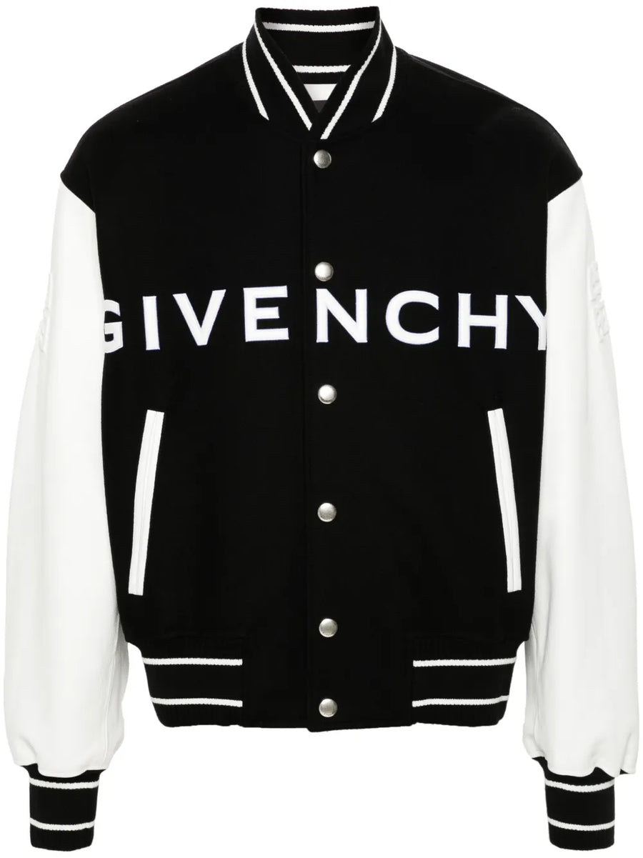 logo-emboosed bomber jacket