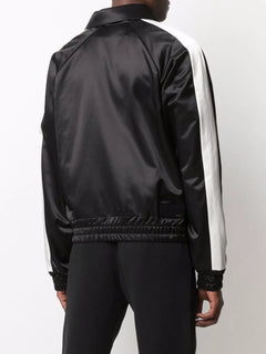 zip-up satin track jacket