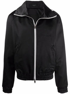 zip-up satin track jacket