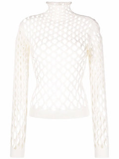 cut-out knitted jumper