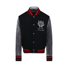 Off-White Gothinc Wool Regular Varsity Bomber Black/Red/Grey