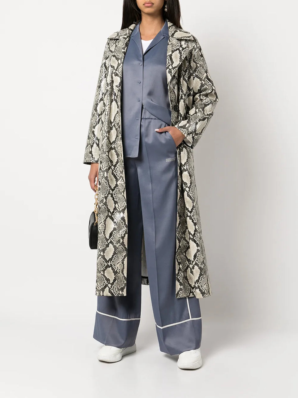 logo-print pajama shirt