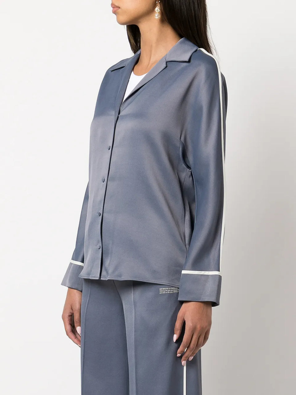 logo-print pajama shirt