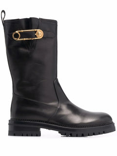 Safety Pin mid-calf boots