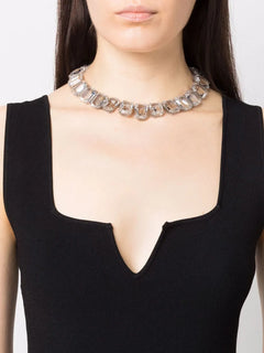 Millenia octagon cut crystals necklace