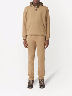 check-pattern track pants